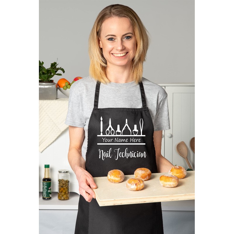 Print4U Personalise This Apron Nail Technician Add Name Or Company