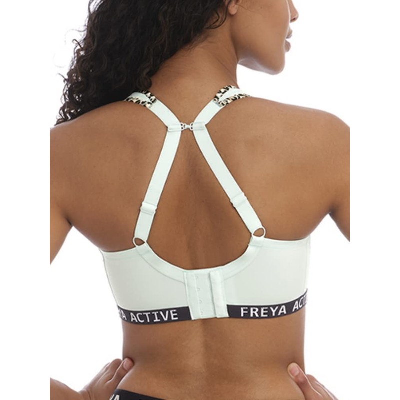 Freya Dynamic Soft Cup Sports Bra Pure Leopard Aqua White