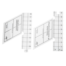 18inch Double Strip Quilting Ruler 60 Degree Diamond Quilt Ruler High Accuracy Transparent Quilting Ruler for Designers