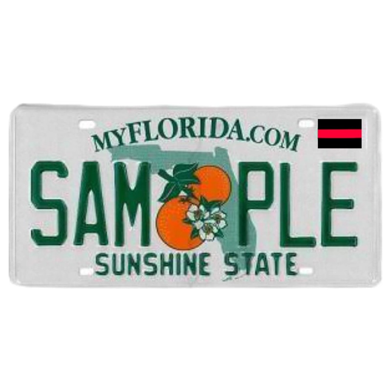 Thin Red Line Decal 1.5" SMALL (For License Plate Application)