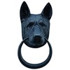 Anatolica German Shepherd Dog Door Knocker, 6.5 inches,Solid Brass, UnlacqueredFinish
