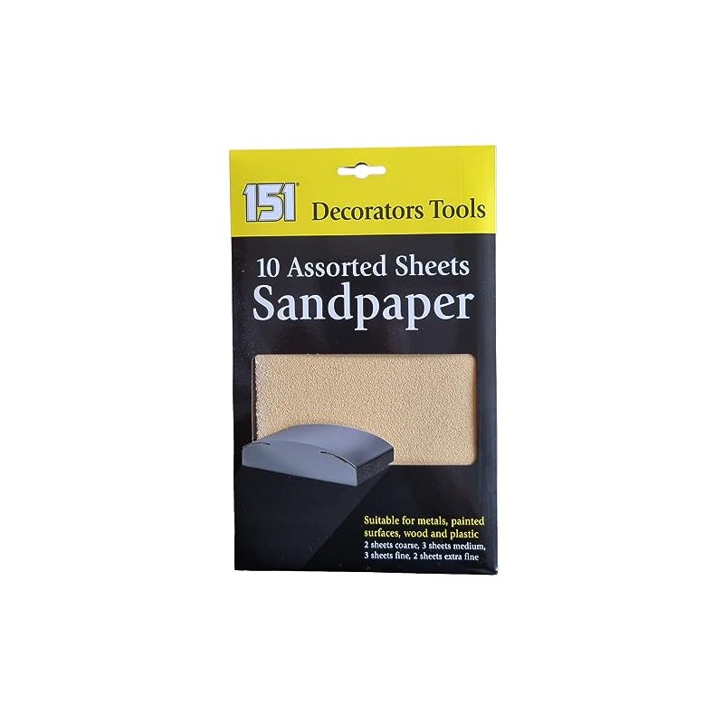 Sandpaper Assorted 10 Sheets