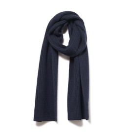 Vince Mens Cashmere Blend Shaker Stitch Rib Knit Scarf,Coastal,OS