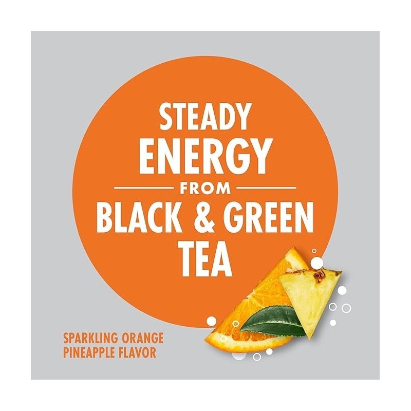 V8 +SPARKLING ENERGY Orange Pineapple Energy Drink, Made with Real