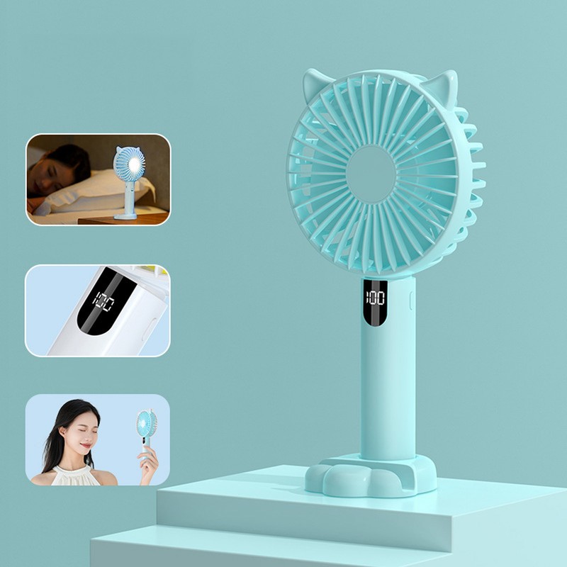 Handheld Fan 5 Speeds USB Rechargeable Small Fan Portable Silent
