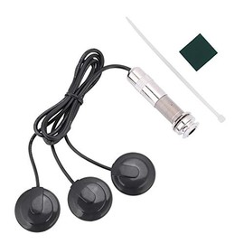 Guitar Pickups Piezo Transducer 6.35mm Pickups Piezo Microphone Contact 3 in 1 for Acoustic Guitar Ukulele Mandolin Instruments