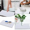 Fakoidat 2 x Elegant Earth Bath Stone Mat (White 23.5