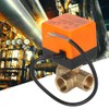 Motorized Ball Valve L Shape Orange Brass Electric Valves 3‑Wire