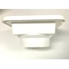 D&W 4 1/2" Back Hole White Sewer Hose Hatch Cover