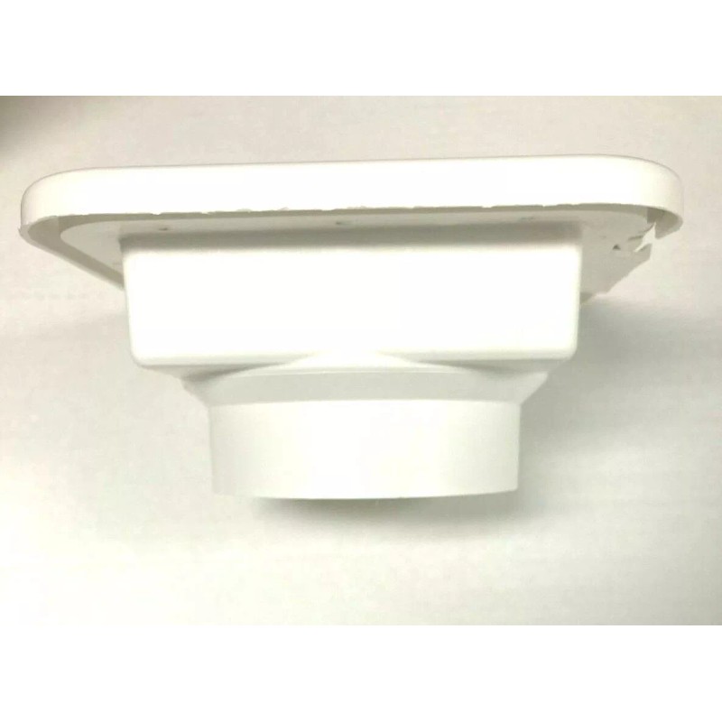 D&W 4 1/2" Back Hole White Sewer Hose Hatch Cover