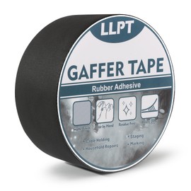 LLPT Gaffers Tape Professional Quality Black 50 mm x 15 m Mat Non-Reflective Easy Tear Off Residue-Free Heavy Duty Gaffing Tape for Cable Photography (PGT51BK)
