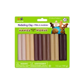 Colors of The World Modelling Clay - Beige, Tan, Light Brown, Dark Brown, and More - 12 Piece - 5.3 Oz