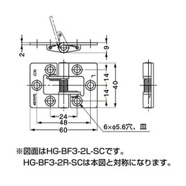 sugatune工業 Lamp Mark Stainless Steel Spring Rifles # HG – Bf3 – 2 Notebook (> 閉仕 Like/Right Open) HG – Bf3 – 2R – SC