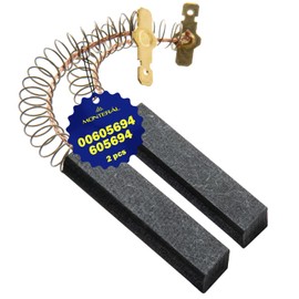 Pack of 2 carbon brushes for electric motor washing machine, 5 х 12.5 х 43 mm, suitable for Bosch 00605694 605694 10 years warranty - Monteral