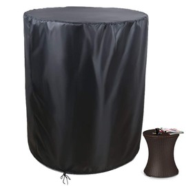 Saking Outdoor Bar Cover,Patio Cooler Small Table Cover for Keter 7.5 Gallon Outdoor Cooler Table -Round, 21" D x 23" H