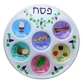Cazenove Passover Seder Plates. 3 Heavy Duty Quality Plastic 10" Disposable Plates.