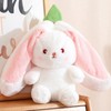 Reversible Bunny Plush Toy Throw Pillow Children Cute Cartoon Animal