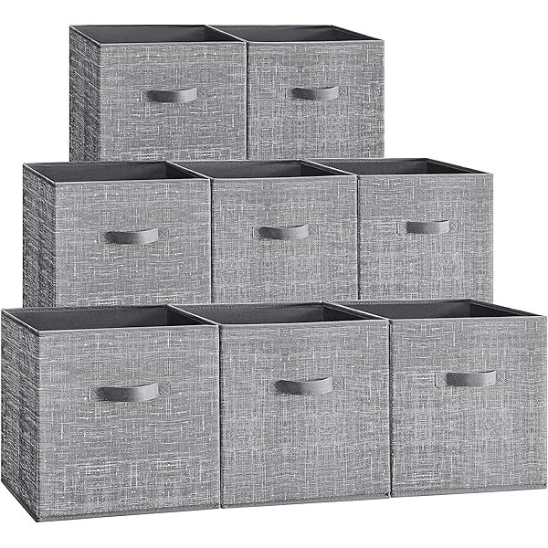 SONGMICS Storage Cubes, 13-Inch Non-Woven Fabric Bins with Double Handles,