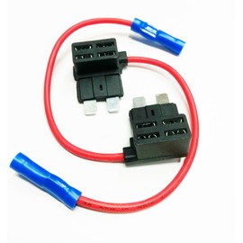 Juliyeh 2x Add-A-Circuit Fuse Tap Piggy-Back Standard Blade Fuse Holder ATO ATC 12v 24v