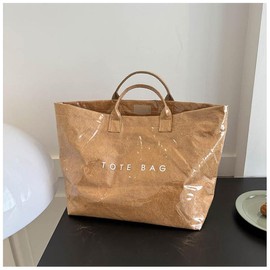 Maxoner Vintage Women Tote Bag with Letters Print, Waterproof Large Capacity Daily Handbags Commuting Shopping Work Bag for Travel - Color: Black