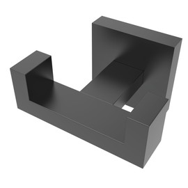 Ruacq Double Towel Hook Matte Black Square Base Bathroom Robe Towel Holder Hand Towel Hanger Stainless Steel Modern Wall Mounted