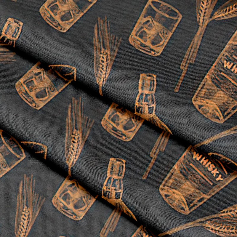 Xtremepads Whisky Pattern Pattern - Rectangle Oblong Linen Tablecloth, 60”