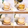 CONNOO 15 Pack 4 OZ Fall Amber Glass Candle Jars