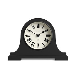 NEWGATE Clocks® Broadway mantel clock | Classic Napoleon’s hat design | Black | Roman numerals | Traditional style for desk, table, shelf or bedside
