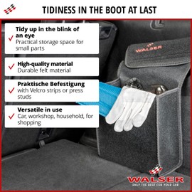 Walser Boot Bag Toolbag Organiser Size S, Needle Felt Boot Organiser, Car Bag, Car Storage Bag, boot organiser 28x14x28 cm black