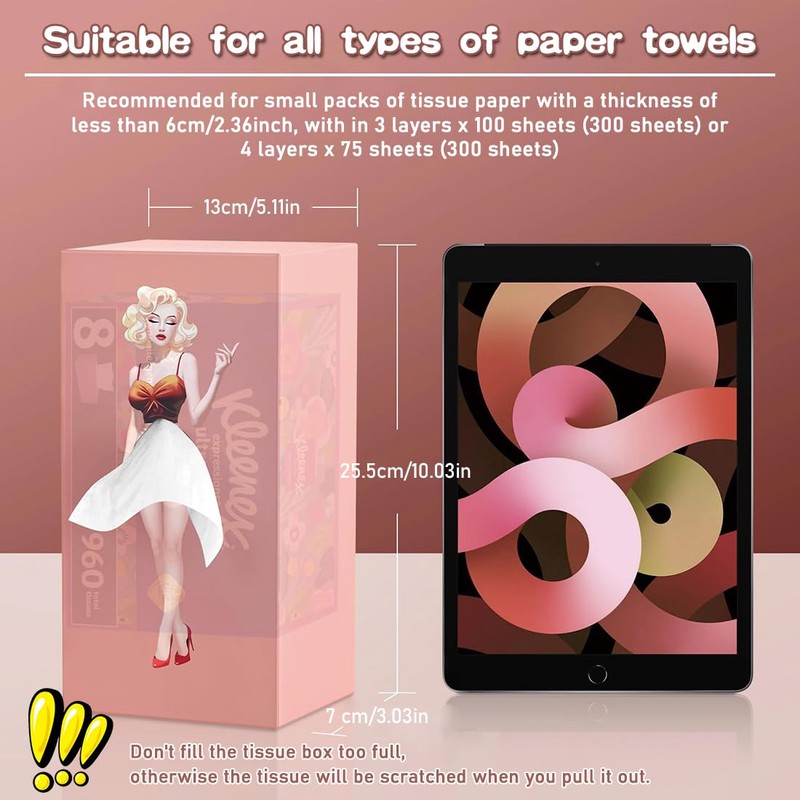 Tissue Box Cover, Creative Skirt Design Tissue Box Waterproof Retro