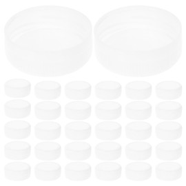 Luxshiny 100pcs White Plastic Bottle Caps Bottle Lids for Crafts DIY Children Intelligence Development Kindergarten Stickes 39mm