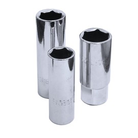 Heavy Duty T-Handle 1/2” Drive Solid Socket Wrench, 1/2-Inch Drive Socket Driver with 16mm 18mm 21mm Adaptors for Vehicle Car Motorcycle