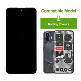 SwarKing TFT Display Replacement Compatible with Nothing Phone 2（Black with Frame Touch Screen Digitizer Assembly with Repair Tools