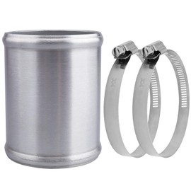 AC PERFORMANCE 3" (76mm) OD Aluminum Alloy Hose Joiner Silicone Pipe Connector Bead, 4" Length with 304 SS Clamps