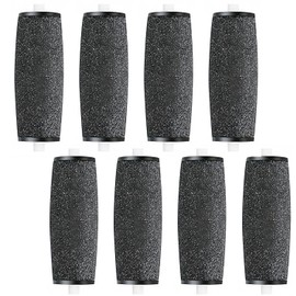 8PCS Foot File Replacement Rollers - Extra Coarse Refill Rollers for Electric Pedicure Devices, Compatible with Most Pedi Machines - Hard Skin Remover Roller Heads (Black)