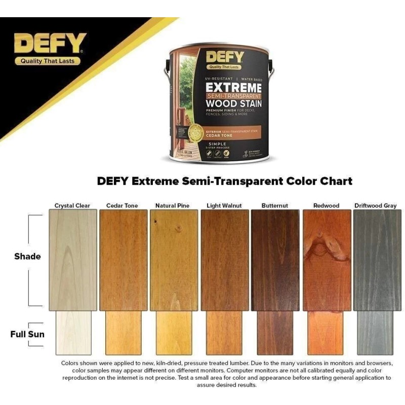 SaverSystems DEFY Extreme 1 Gallon Semi-Transparent Exterior Wood Stain, Driftwood