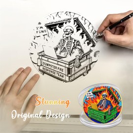 CHURYUML 5Pcs Dumpster Fire Response Team Coin Set - Hilarious I'm Fine Dumpster Fire Novelty Chip, Office Gifts for Coworkers Colleagues Employee Inspirational Gifts for Women Men Funny Office Decor