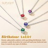 Suplight Women Anklet Crystal Red Ruby July Birthstone Anklets 925