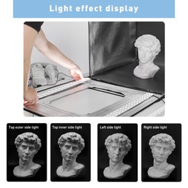 Photo Studio Light Box for Photography，Photo Shooting Tent kit with 2 Stepless Dimming Light Pane and 6 Color Backdrops for Jewelry and Product Photography (16")