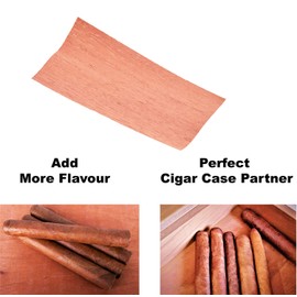 Cedar Sheets for Cigars Humidor, Spanish Cedar Sheets for Dividing or Lighting Up Cigars, Spanish Cedar Wood Veneer Lumber Strip Chip, Cigar Matches Cigar Accessories for Tube Jar/Box (Cedar 20PC)