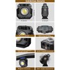 COB Work Light Rechargeable Magnetic Work Lights 1500LM with Stepless