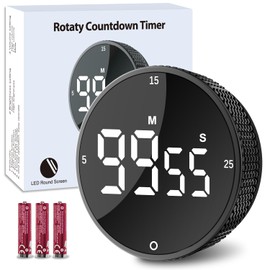 Digital Kitchen Timer, Magnetic Egg Timer, Kitchen Clock, Stopwatch, Countdown Count Up, Loud Sound, Kitchen Alarm Clock with LED Display, Short Timer for Cooking, Baking, Fitness, Learning with