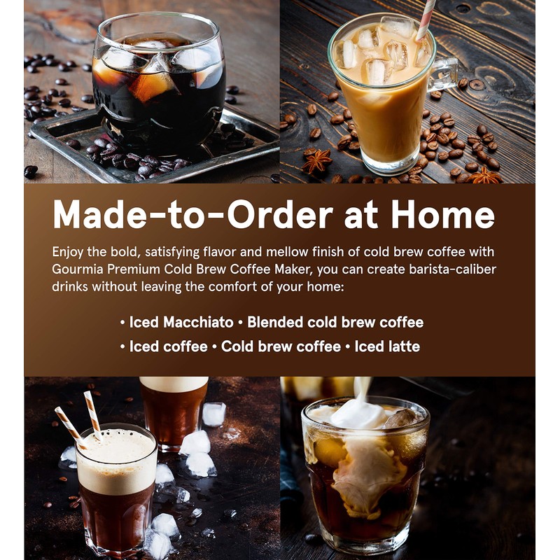 Gourmia GCM7800 Brewdini™ Digital Cold Brew Coffee Maker - Vacuum