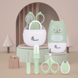 R for Rabbit Stylo Kitty New Born Baby 4 in1 Nail Grooming Kit for Baby Manicure Set with Kids Nail Cutter, Tweezer, Nail Filer and Scissors (Green)
