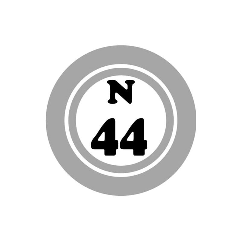 N 44 N44 Bingo Ball - 3 Pack Circle Stickers