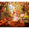 Fall Photography Backdrop Autumn Maple Leaves Pumpkin Banner Thanksgiving Friendsgiving