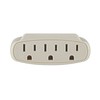 Leviton Grounding Adapter, 125 V, 15 A, 3 Outlet, 1