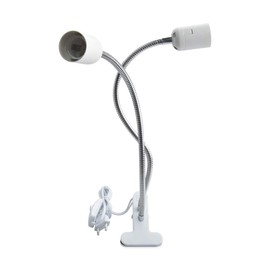 Klarlight Lamp Holder E27 with Cable and Switch EU Plug, Edison Screw Clamp Lamp Table Lamp Clip Lamp Base, Gooseneck 360 Degree Flexible, for Night Reading, Plant Growth
