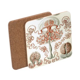 Cork Coaster - Meduse Engraved "Old Biology" 1 Unit (95x95mm)