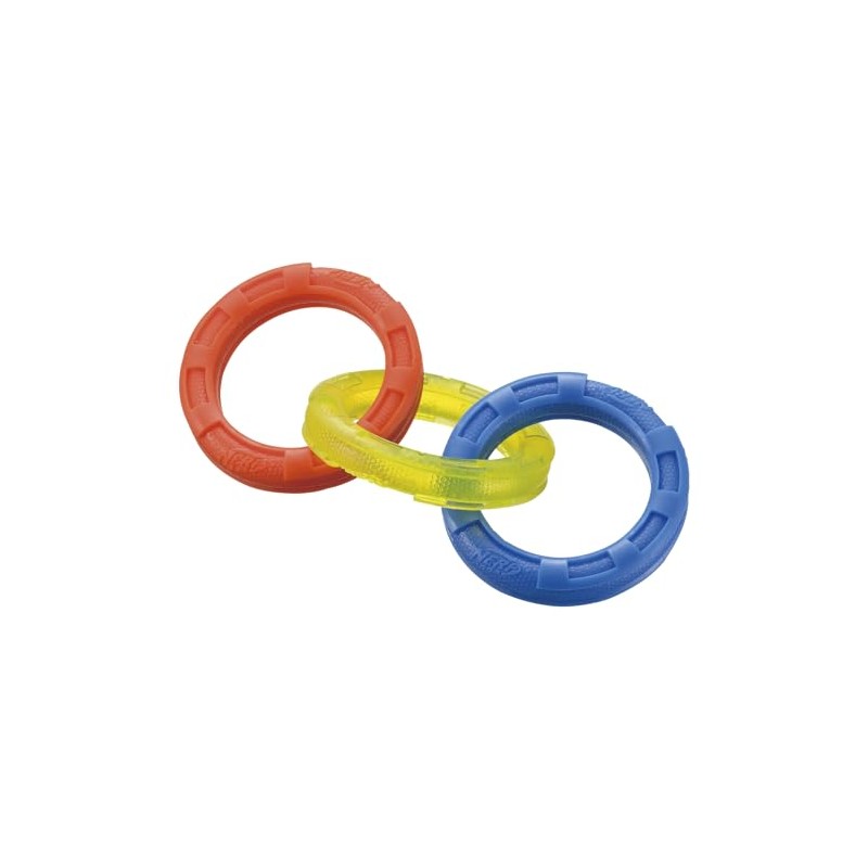 Richell Dog Toy, Nerf Dog, Three Ring Tag, 10.5i